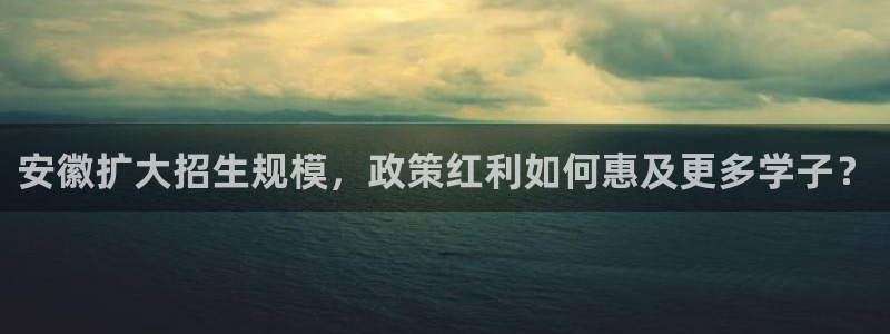 辉达平台3：安徽扩大招生规模，政策红利如何惠及更多学子？